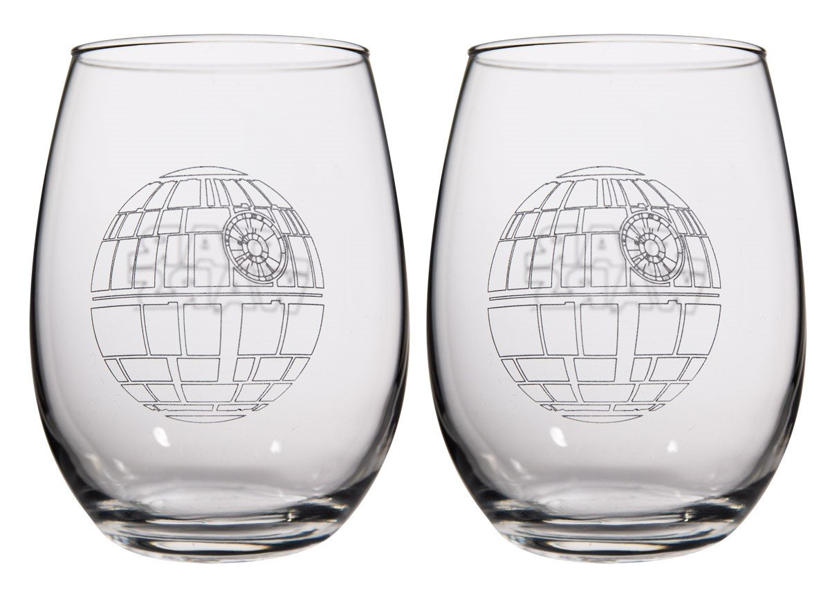 Star Wars Collectible Wine Glass Set (Death Star)16 oz