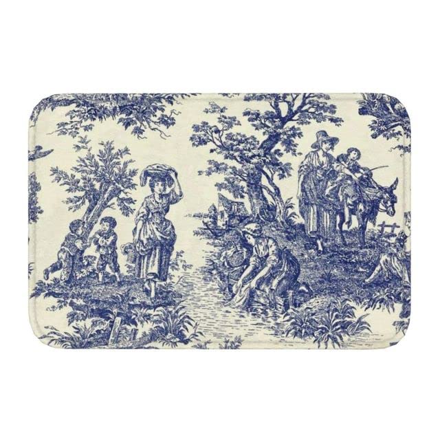 Tapete Decorativo Azul Navy Toil de Jouy 61 x 41 cm