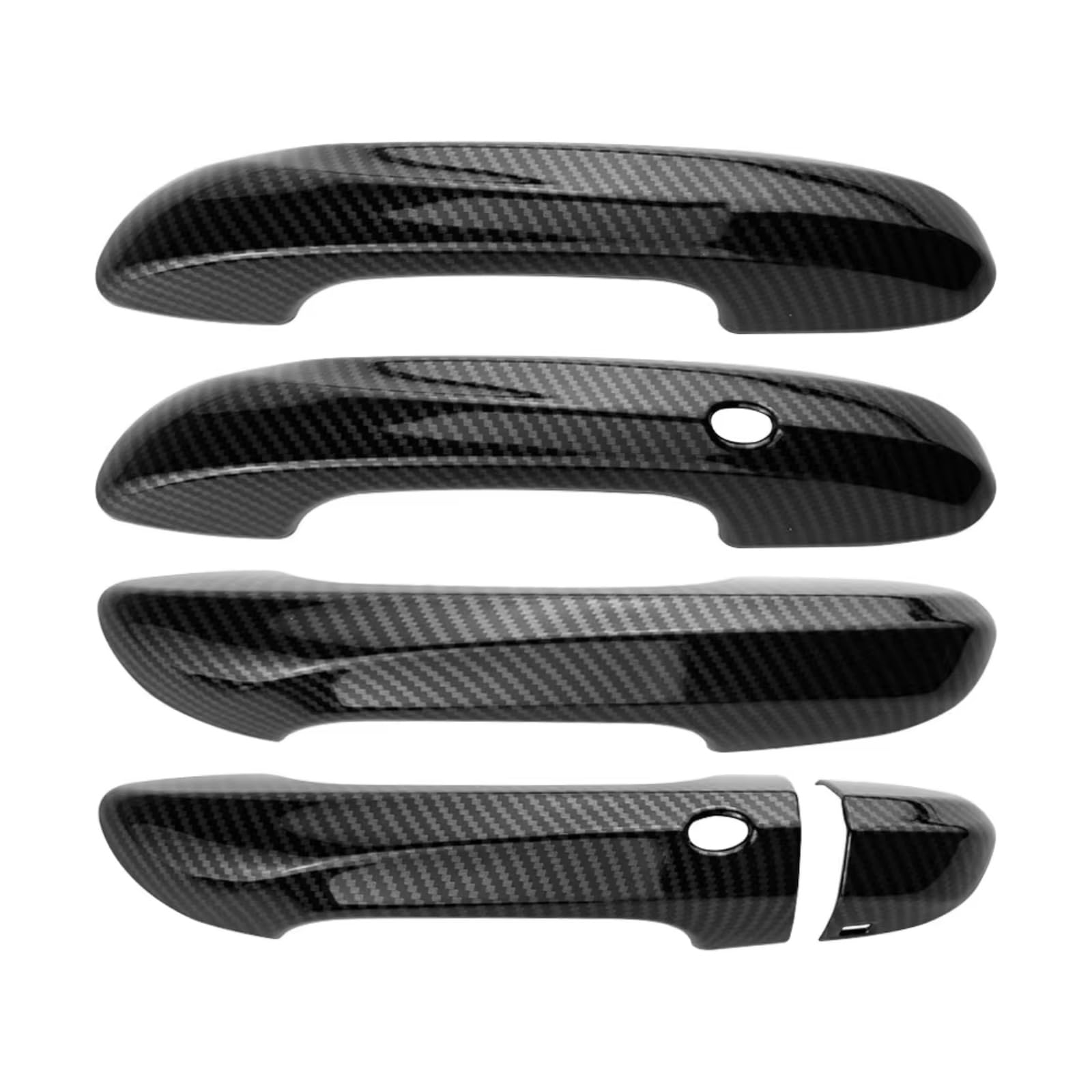 Qdzvalumv Carbon Fibe Car Door Handles Cover Shell Compatible With Mg For Mg4 Ev 2022 2023 2024 Car Door Handle Cover Sticker Exterior Mouldings Set Accessories(Carbon Fibe)