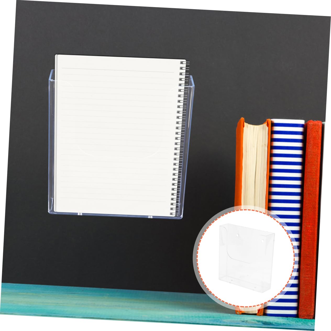 Cabilock Wall Mount File Organizer Holder Lightweight Storage for Office Easy Installation Modern Design for Mail Documents and Stationery