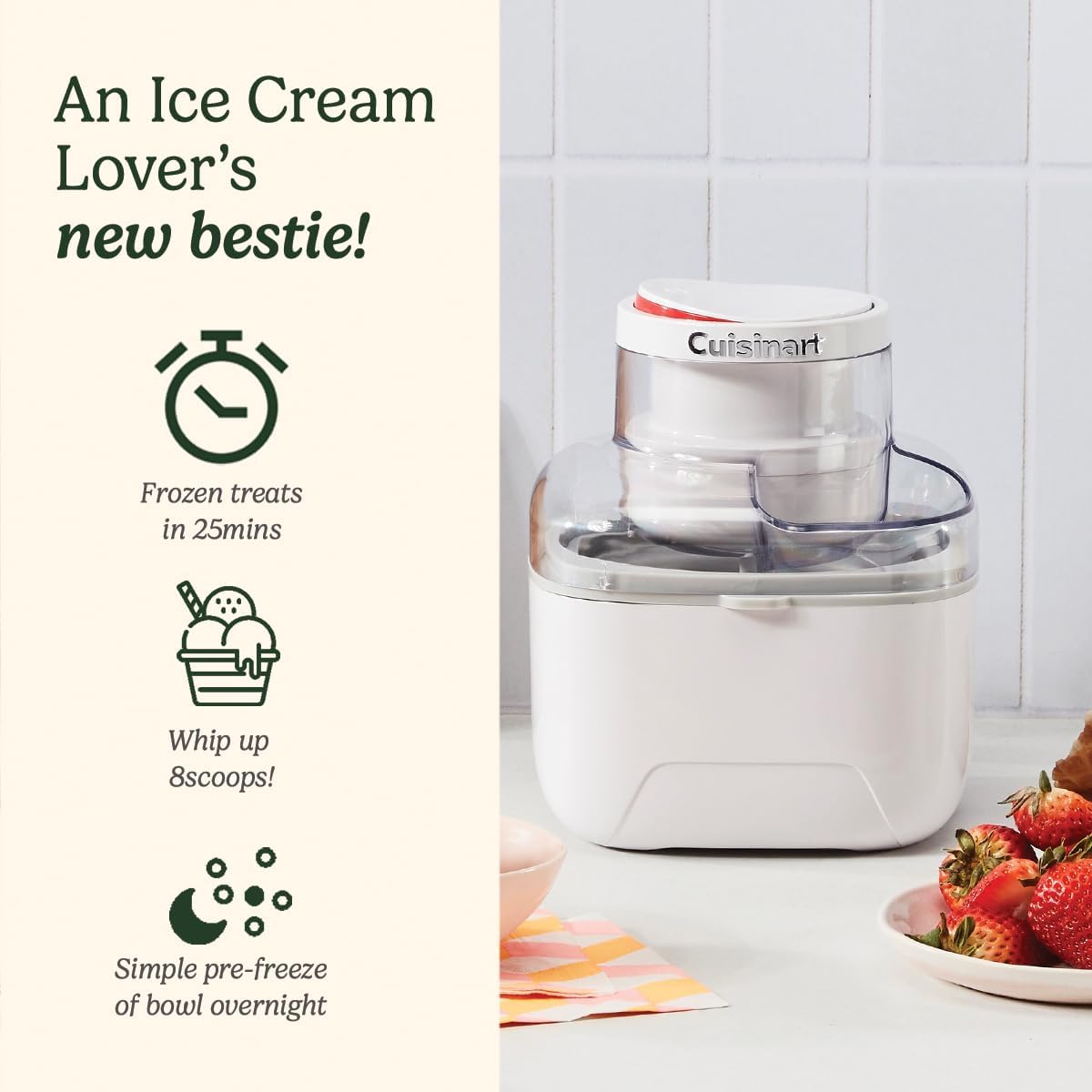 Ice Cream Maker 475ml Compact Machine thumbnail