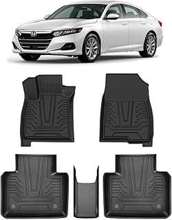 DESLE Honda Accord Floor Mat,Custom Fit All-Weather Floor Mat Liners Front & Rear Row,Full Covered Floor Mat,Non-Slip TPE Rubber Odourless,Fit Year 2018-2023,5Pcs