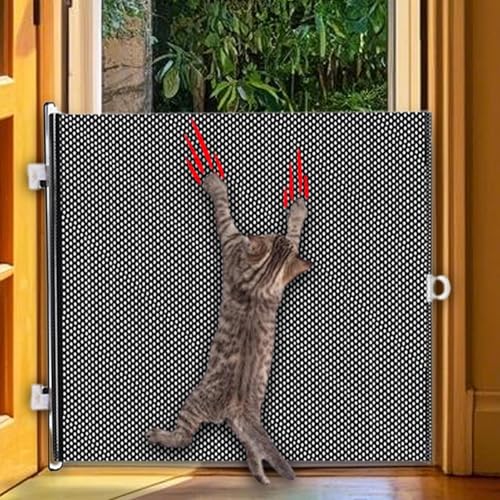 Sicherheitswelpe, Katzen für Türen, einziehbare innere Hundebarrieren- Tragbare Haustierbedarf, multifunktionaler Tierzaun für Tür, Treppe, Balkon-8