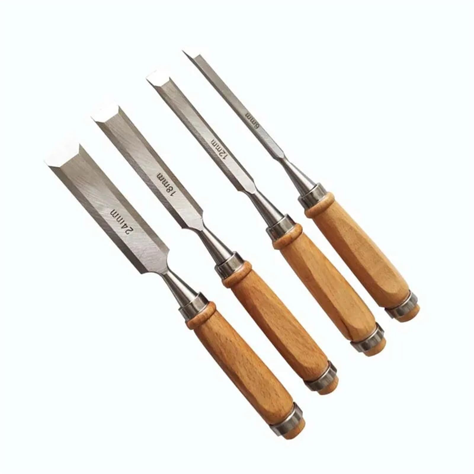 TGBHM Carpentry Chisel Professional Joinery Half Gouge Flat Woodworking Sculpture Tool Wood Carving Chisels Set Woodcut Carving,Vanadium steelFlat