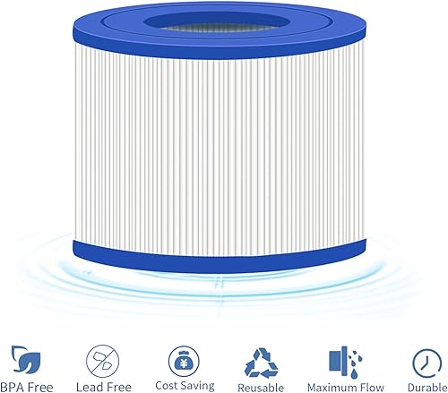 Miniatura 4 de Hrozny Filtro de spa tipo VI y cartucho de repuesto de filtro de bañera de hidromasaje para filtros inflables de bañera de hidromasaje (paquete de 6)