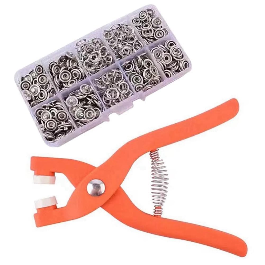 Littimoon 1Set Five-Claw Buckle Installation Tool Pliers Set Sewing-Free Snap Buttons for DIY Crafts