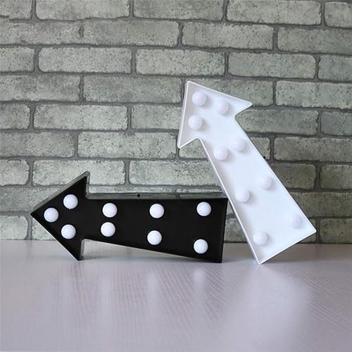 Miniatura 2 de Letrero de flecha 3D con luz LED de plástico en forma de flecha, letrero iluminado para decoración de pared para Navidad, cumpleaños, habitación de