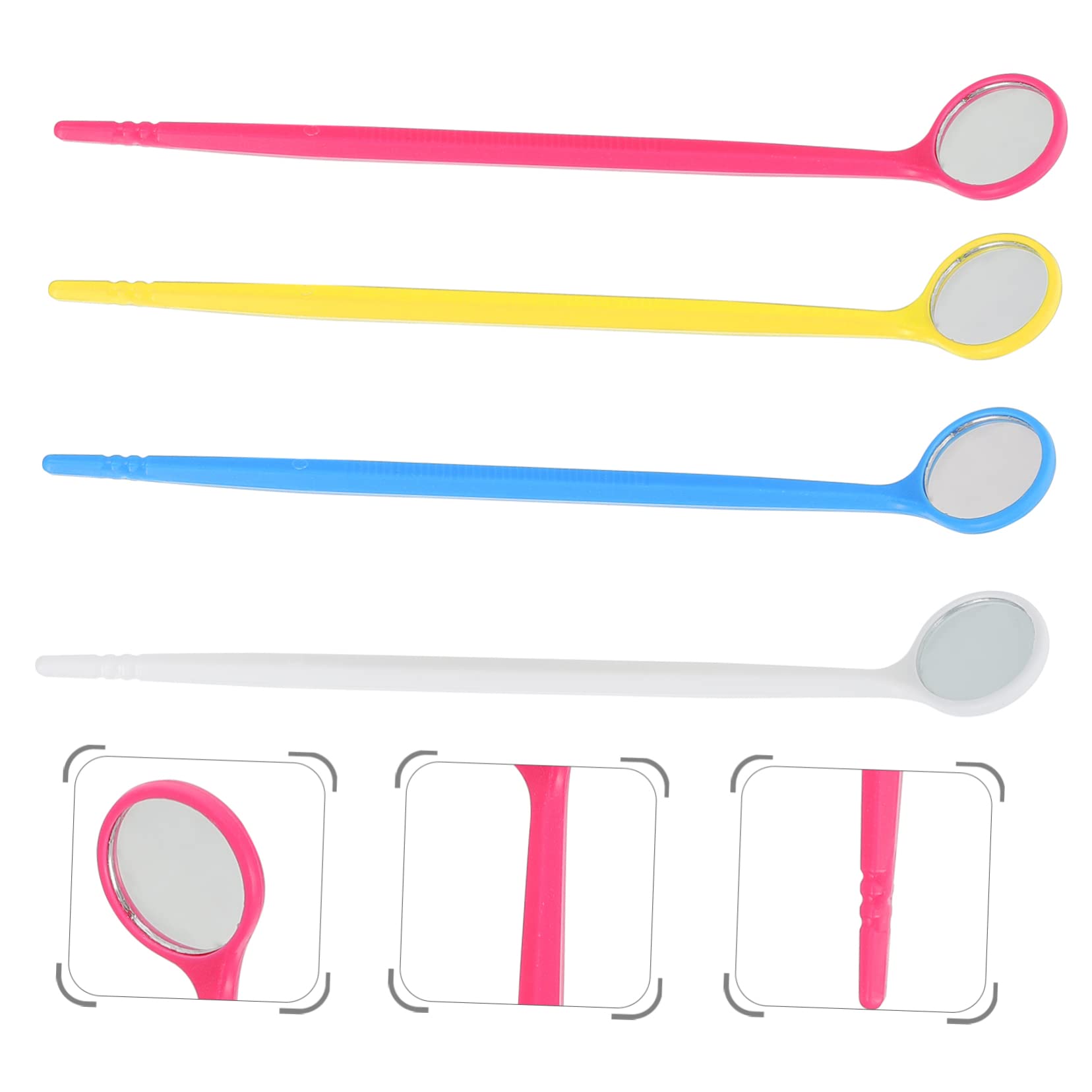 ABOOFAN 3 Set Riflettore A Specchio Intraorale Con Kit A Forma Di Strumento Morbido Per Denti Adulti Riflettore Intraorale Specchietti Monouso Specchietti Di Ispezione 20 pezzi*3