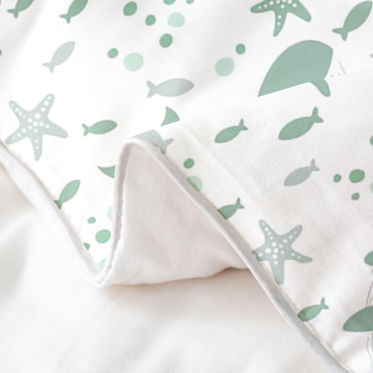 Homewish Kawaii uroczy wieloryb podwójna poszewka na kołdrę kreskówka ryba pod morzem bawełna zestaw pościeli lato ocean rozgwiazda poszewka na kołdrę zwierzęta miejsce akwarela zestawy łóżek