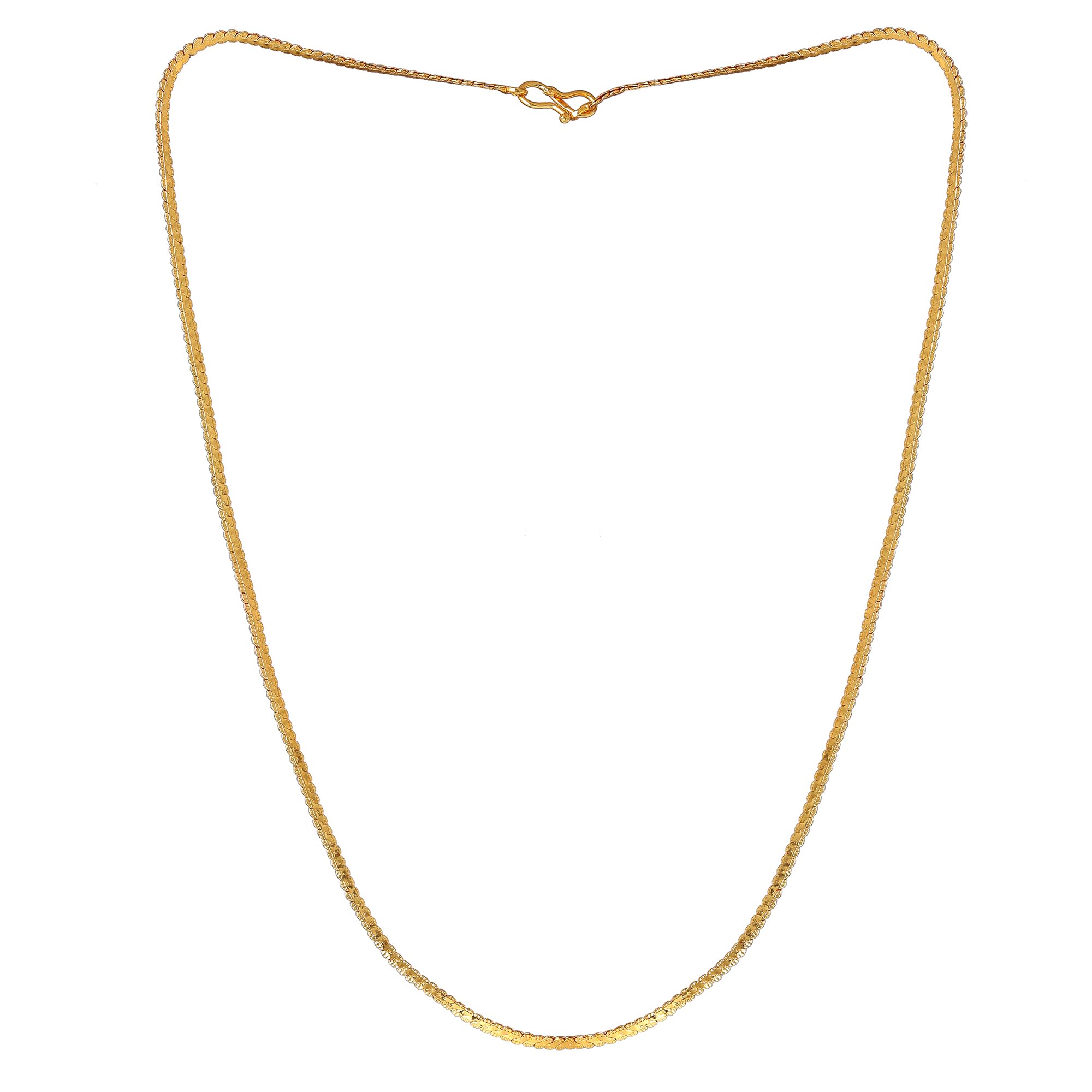 gehena by estele Fashion Jewelry Neck Chain for Men & Women: Gold Plated Elegant Simplicity Lightweight Necklace Chain|Ideal for Office & Everyday Style for Men, Women & Boy (Unisex)-OSAK012-IG CHAIN-picture-41