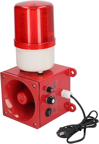 Miniatura 6 de Lámpara de advertencia industrial resistente al agua, alarma visual audible, 120dB, 3 ajuste de volumen, luz estroboscópica de seguridad, luces de