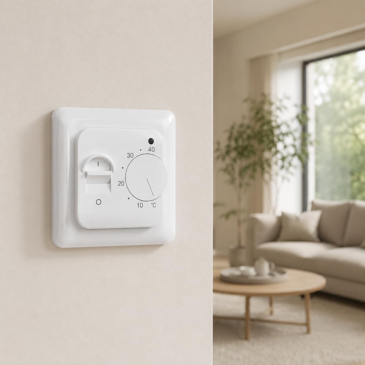 Fußbodenheizung Thermostat Elektrisch Regler mit Bodensensor Fühler 230V 16A, CALORIQUE BTC70 Manuell Raumthermostat Mechanisch Unterputz Fussbodenheizung Fußbodenheizungsregler