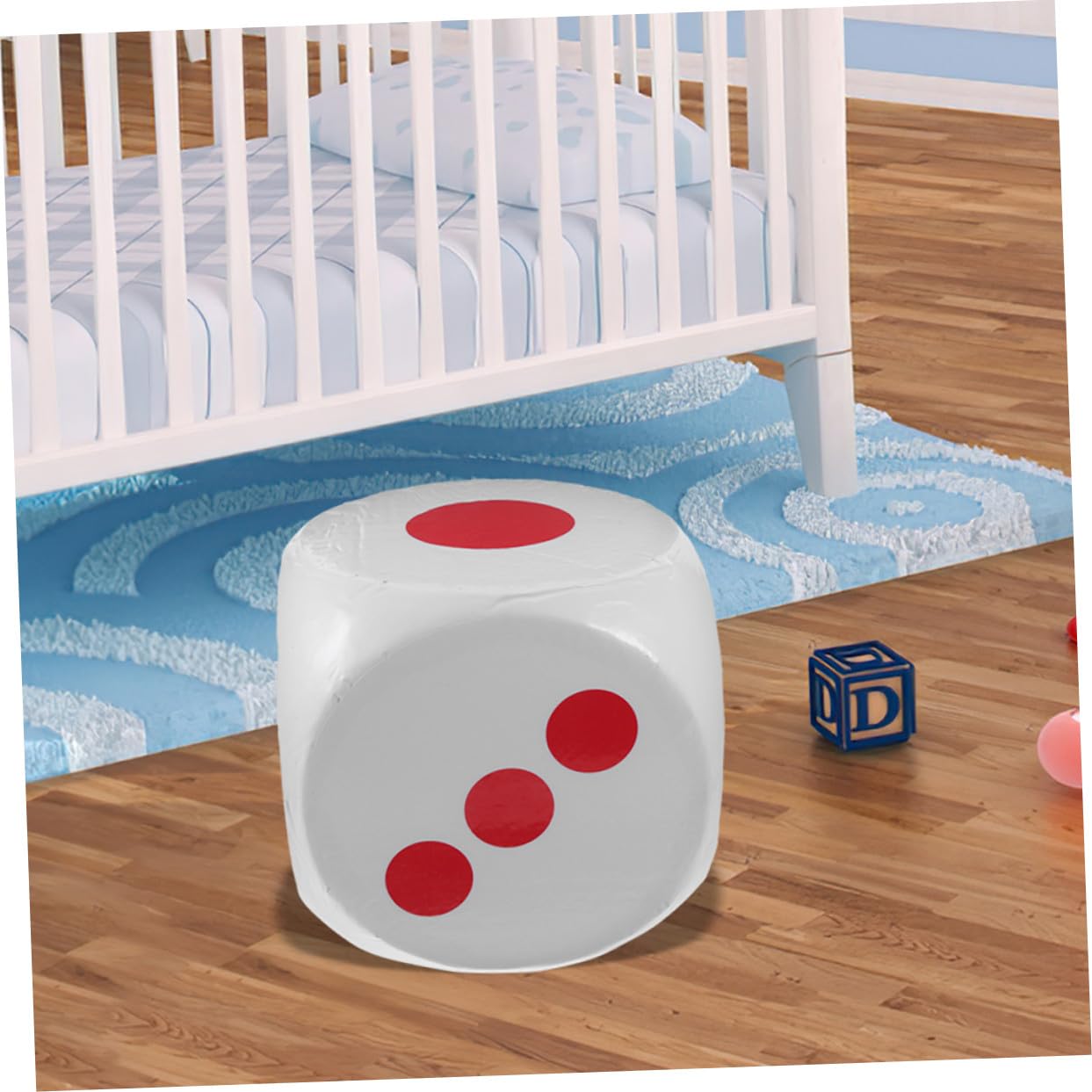 Hohopeti Dado Gigante in Schiuma Bianco a 6 Facce per Giochi di Famiglia e Lotterie, Portatile e Versatile per Bambini e Adulti