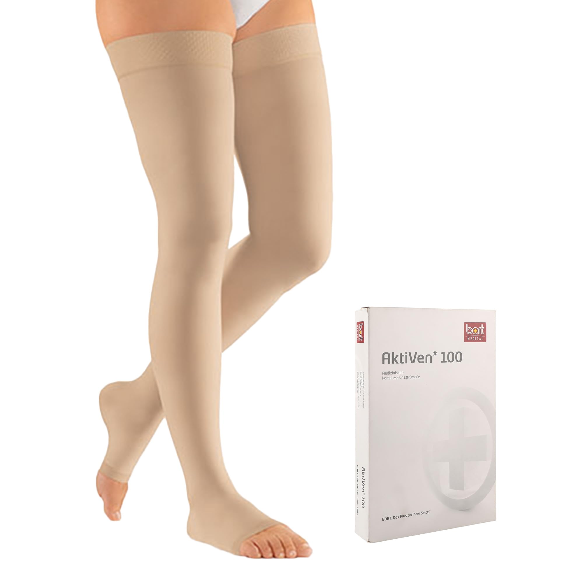 Bort Medical "AktiVen 100 Compression Stocking Class II Mid Thigh (AG) Support and Relief for Varicose Veins and Leg Swelling" For him and her, for the young and old