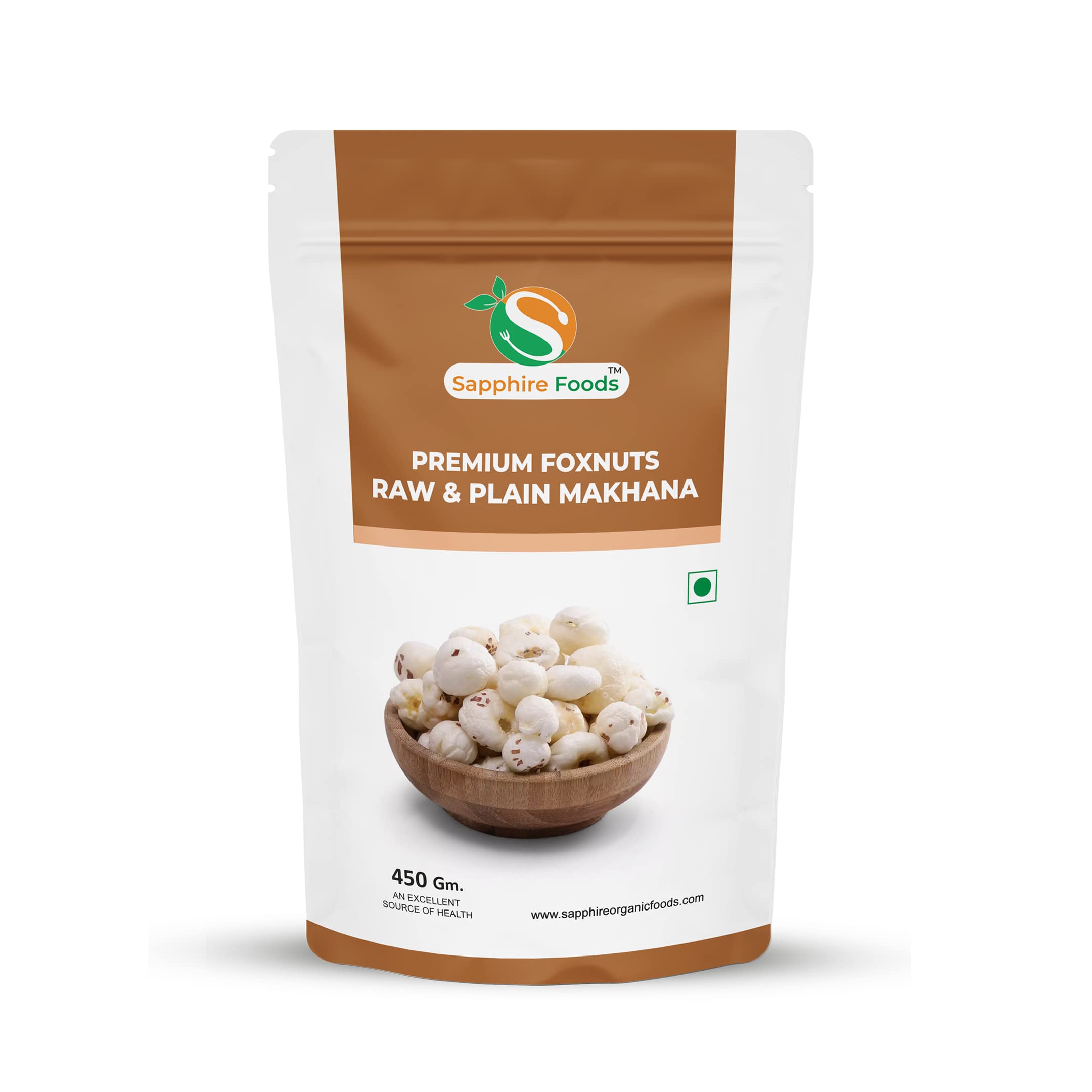 SAPPHIRE FOODS 450gm Raw and Plain Foxnuts Makhana | Ready to eat Healthy Gorgon nuts, MSG Free | Antioxidant, Rich in Calcium, Protein, Fiber (450g) (B0BX4B8ZF3) Amazon Price History, Amazon Price Tracker