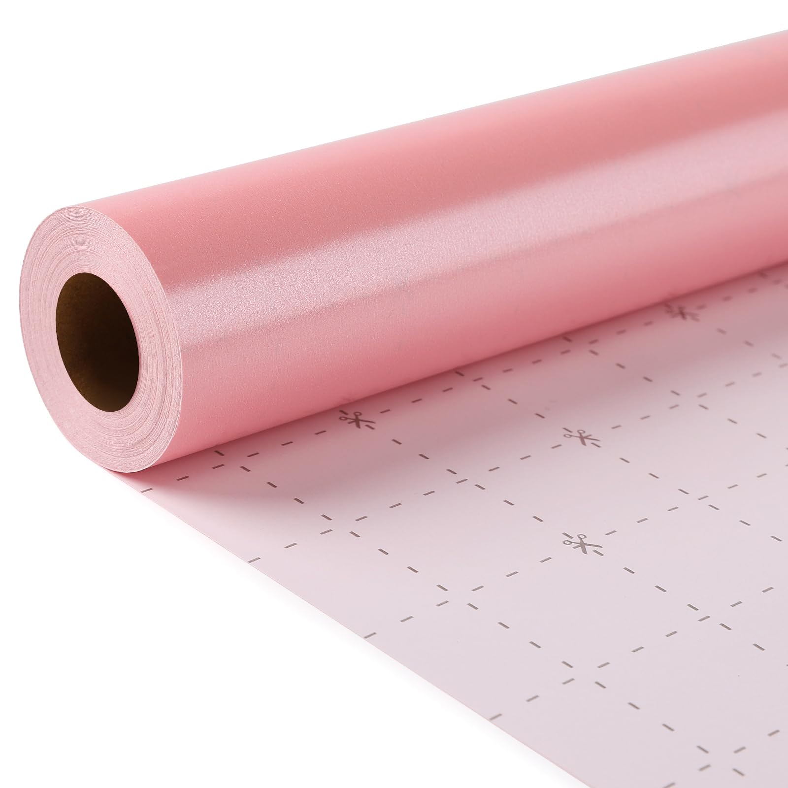 Pink Wrapping Paper Roll for Birthday Gift Wrap, Luxury Cream Beige Present Paper for Anniversary Wedding Engagement Baby Shower Valentines Mothers Day Father Teacher