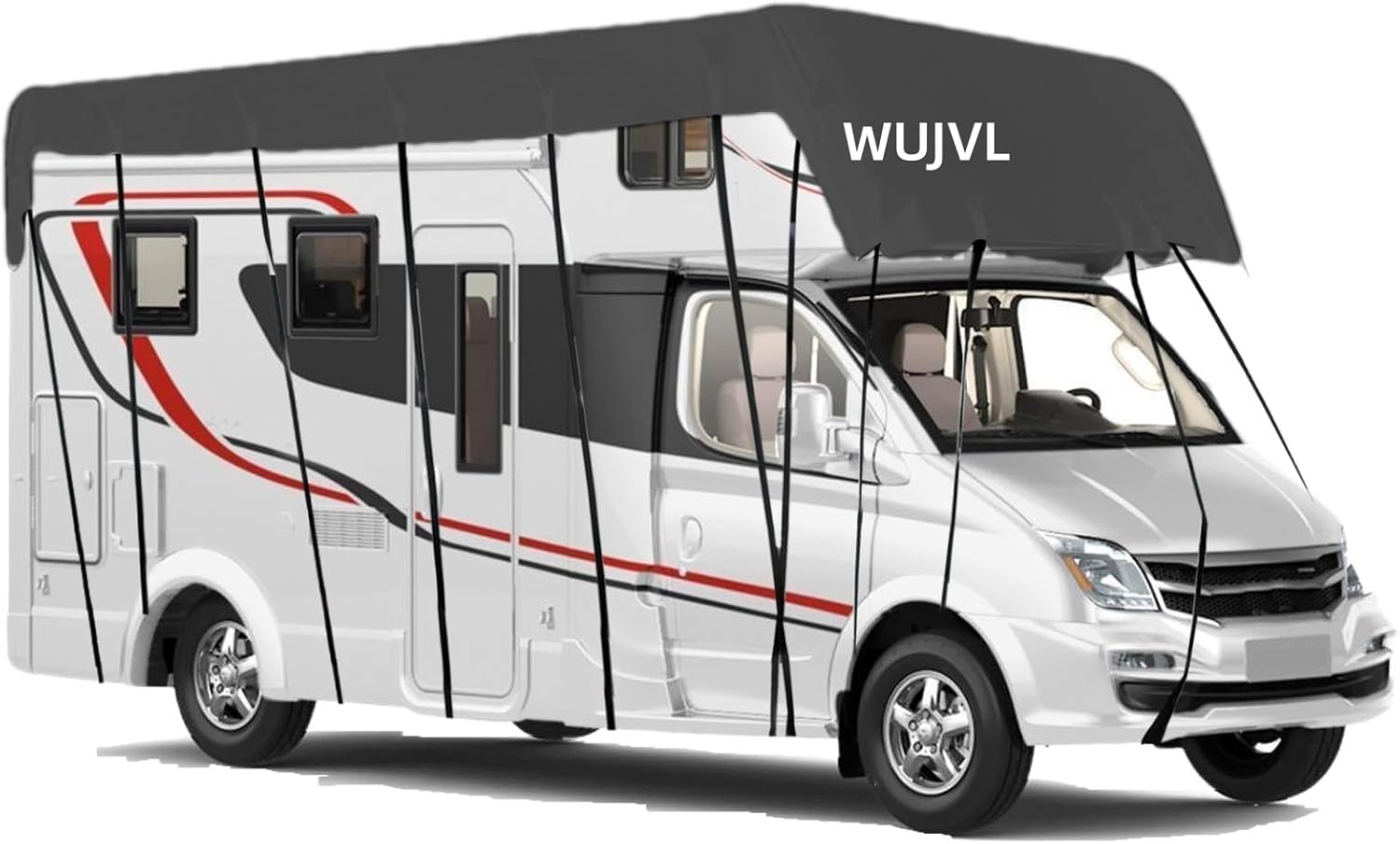 Heavy Duty RV Roof Cover,Camper Roof Cover, Waterproof UV Resistant, Fits 27-30ft RVs, Travel Trailers, Class C/B/A Motorhomes, Popup & Truck Campers (Gray, 9.5m*3m)