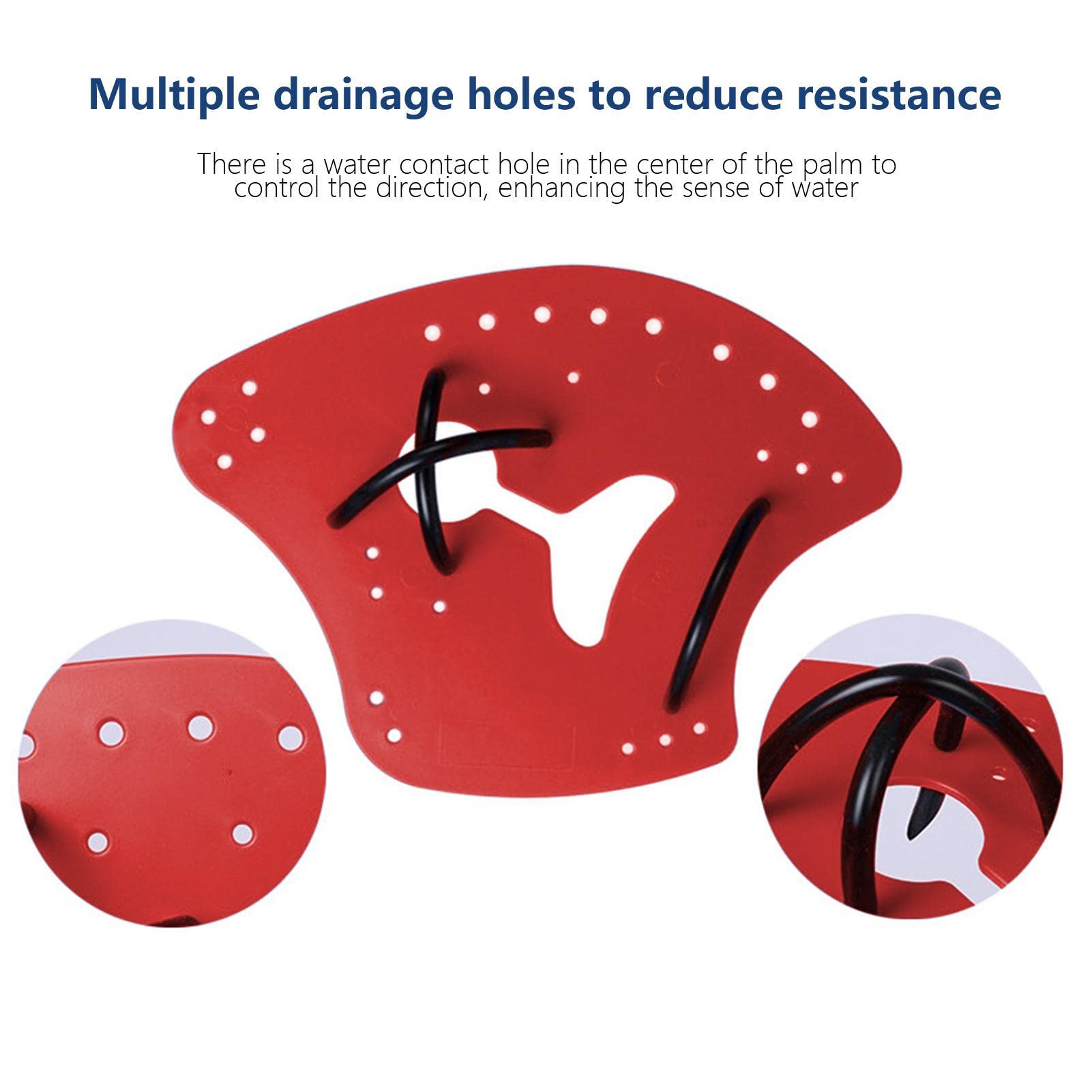 Swim Hand Paddle, Swimming Hand Paddle, Swim Training with Straps Exercise, Adjustable Diving Training Hand Fin, Professional Power Hand Paddle, Aid Flat Paddle for Teenagers Men Women Pool Equipment