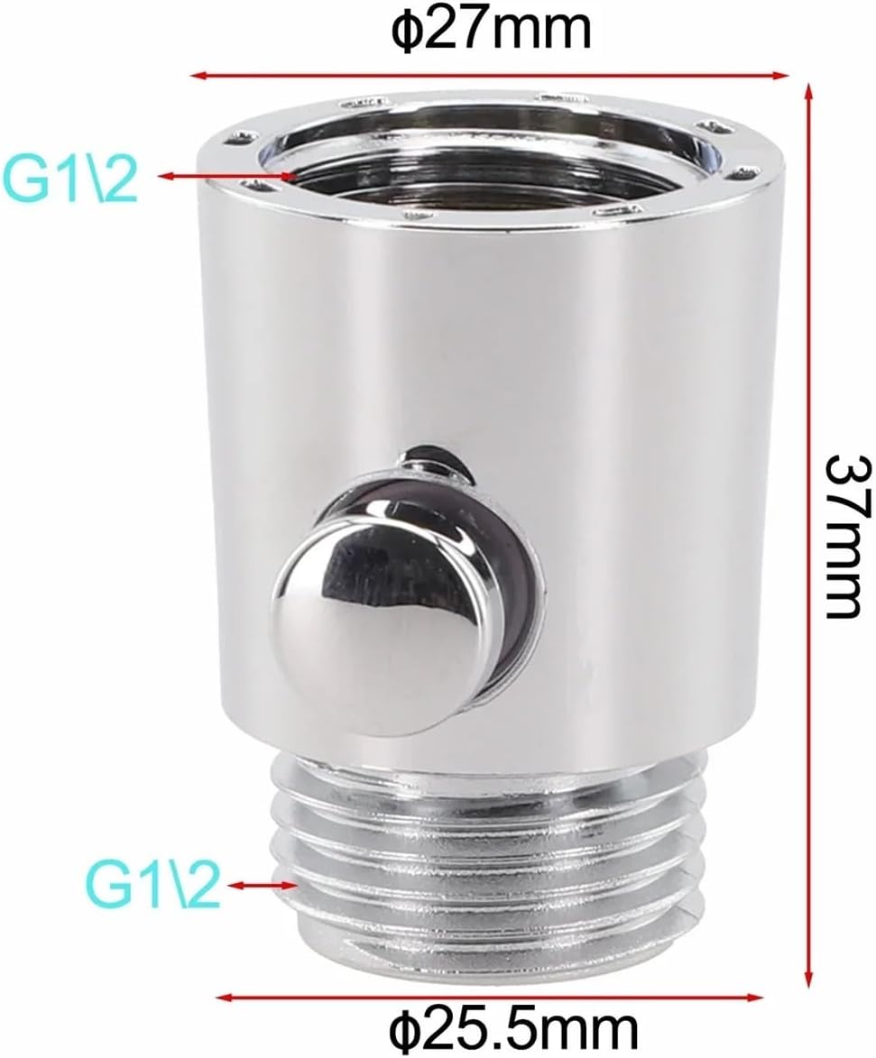 Shower Hose Shut Off Valve, Shower Head Control Switch for Efficient Water Stop Saving Valve Shut Off Handheld Hose Attachment(Silver)