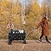 RYGEO Festival Trolley Foldable Utility Wagon Cart with Wheels and Telescopic Handle for Gardening, Camping, Shopping and Outdoor Sport