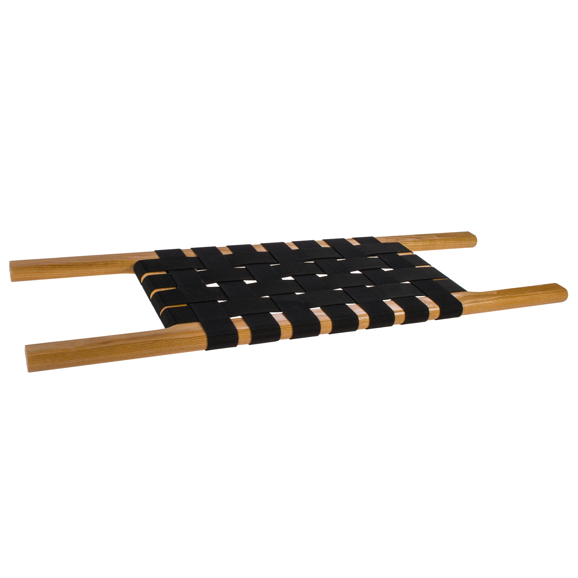 Kanu Sitz Seat Bank aus Eschenholz Front/Center/Rear - Gurtbandsitz Kanusitz mit Gurtflecht für Canoe Kanu Gurtflechtsitz (Eschenholz, 46x26cm)