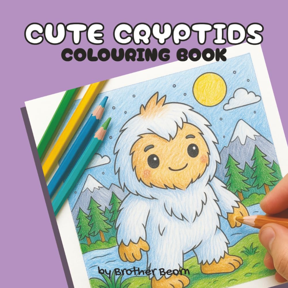 Cute Cryptid Colouring Book: cosy illustrations to colour for relaxation, mindfuness, and fun! (Cute Colouring Books)