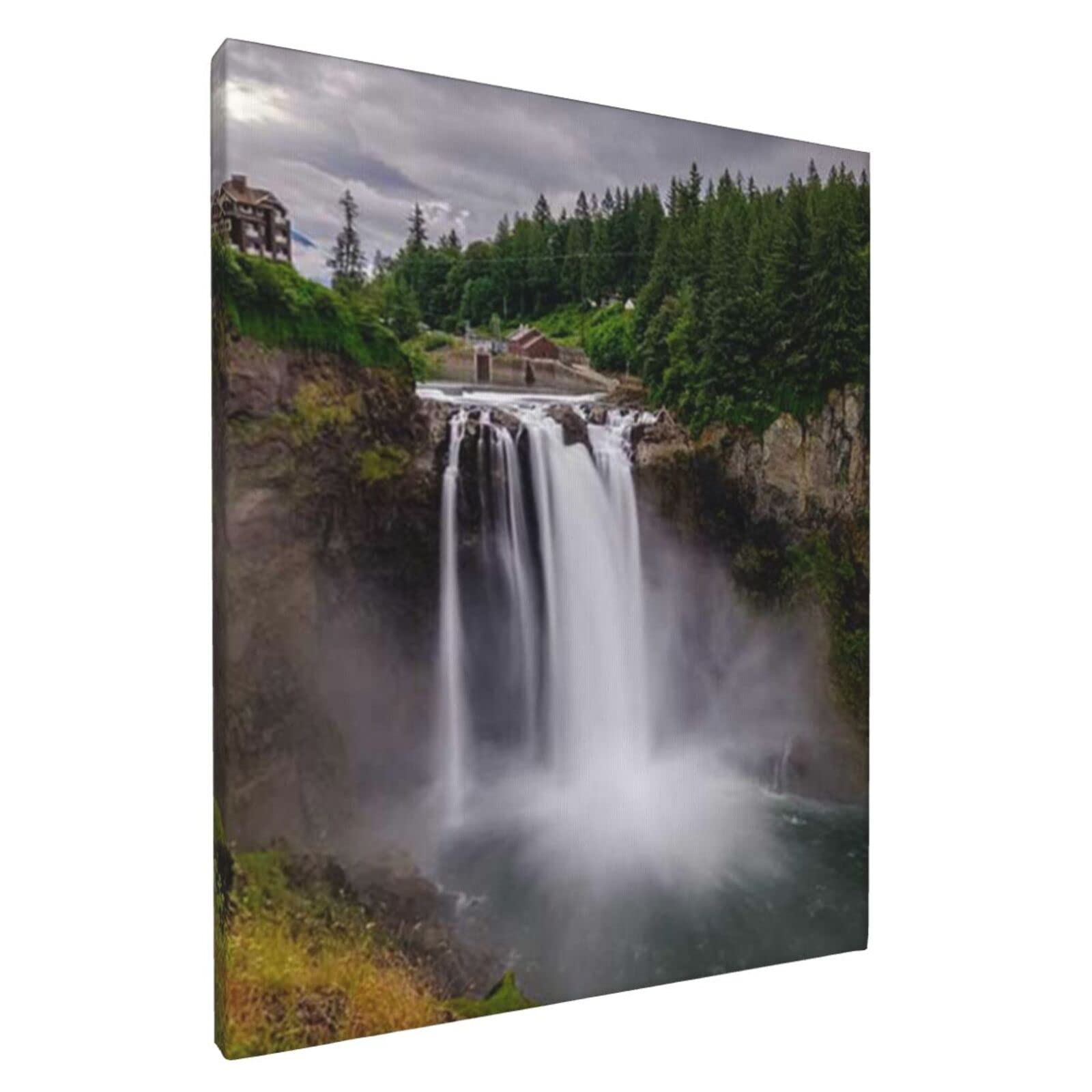 Mountain And Waterfall Printed Canvas Wall Art Wall Hanging Painting Printed Modern To Decoration For Living Room,Bedroom 8"X10"