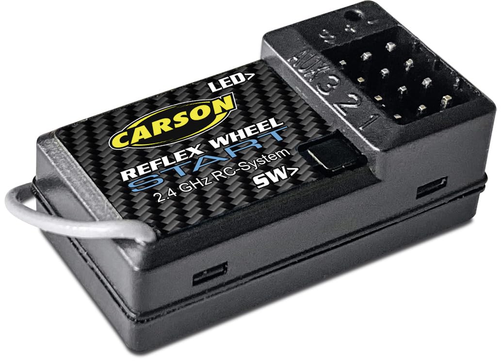 Carson 500500109 Reflex Wheel Start 2,4G Radio grigio - compatibile Tamiya KIT, modellismo, accessori, ricevitore, radio RC, telecomando 2,4 GHz, funzione trim