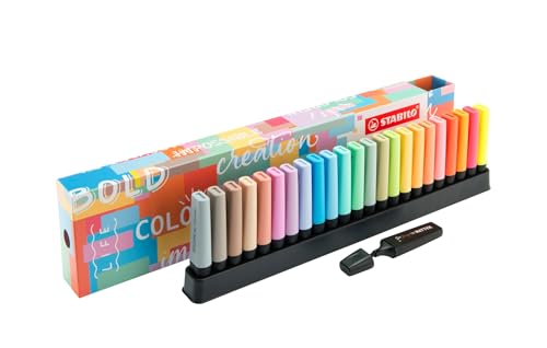 STABILO - Exklusives 24er Textmarker Geschenkset - BOSS ORIGINAL mit aufgedruckten, motivierenden Sprüchen