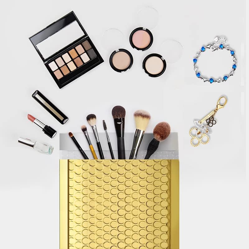 Fuxury Gold Bubble Mailers 6x10 "50 Pack, Strong Adhesion Metallic Bubble Envelopes,Waterproof Padded Envelopes,Durable Padded Mailers,Super Cute Packing for Jewelry, Makeup Supplies,Bulk #0 - Image 3