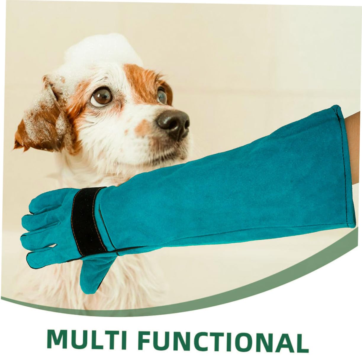 TOYANDONA Moufles de Protection Cuir Synthétique pour Chat et Chien Anti-Morsure Résistants aux Rayures, Ajustement Ergonomique, pour Soudure et Manipulation D’Animaux