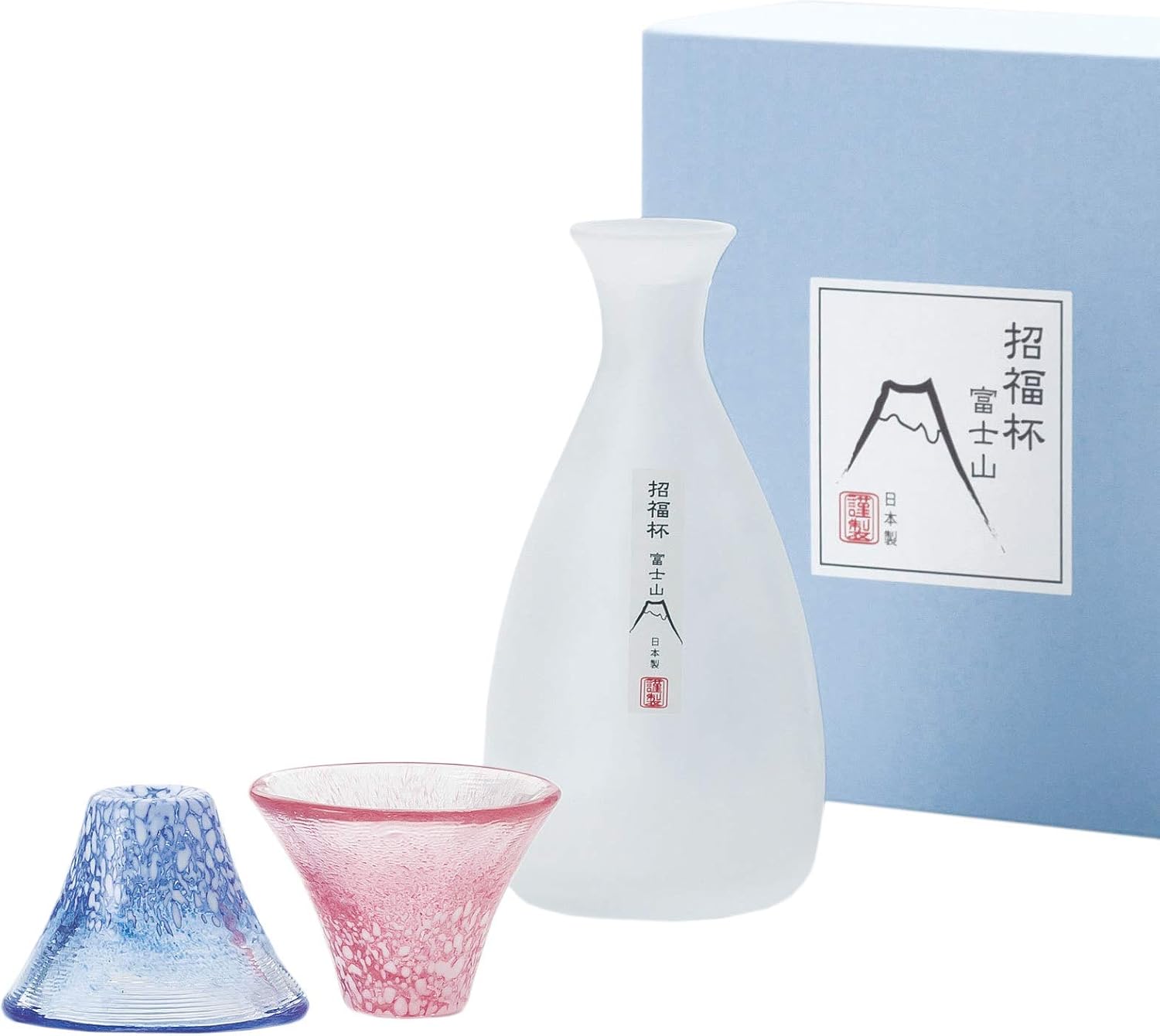 Toyo Sasaki Japanese Sake Glass - Sakura Crest Pattern, High Stand, 4.6 Oz, Made In Japan