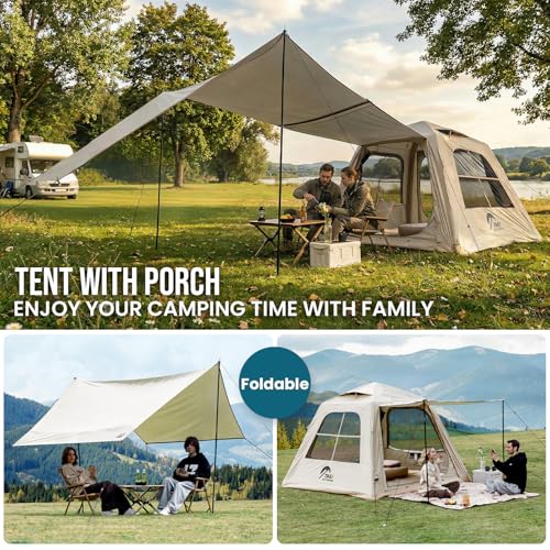 TAILI Carpa Inflable para Camping con Bomba de Mano para 3/4/6 Personas, Montaje Fácil, Carpa de Aire Impermeable Oxford para Exterior miniatura 5