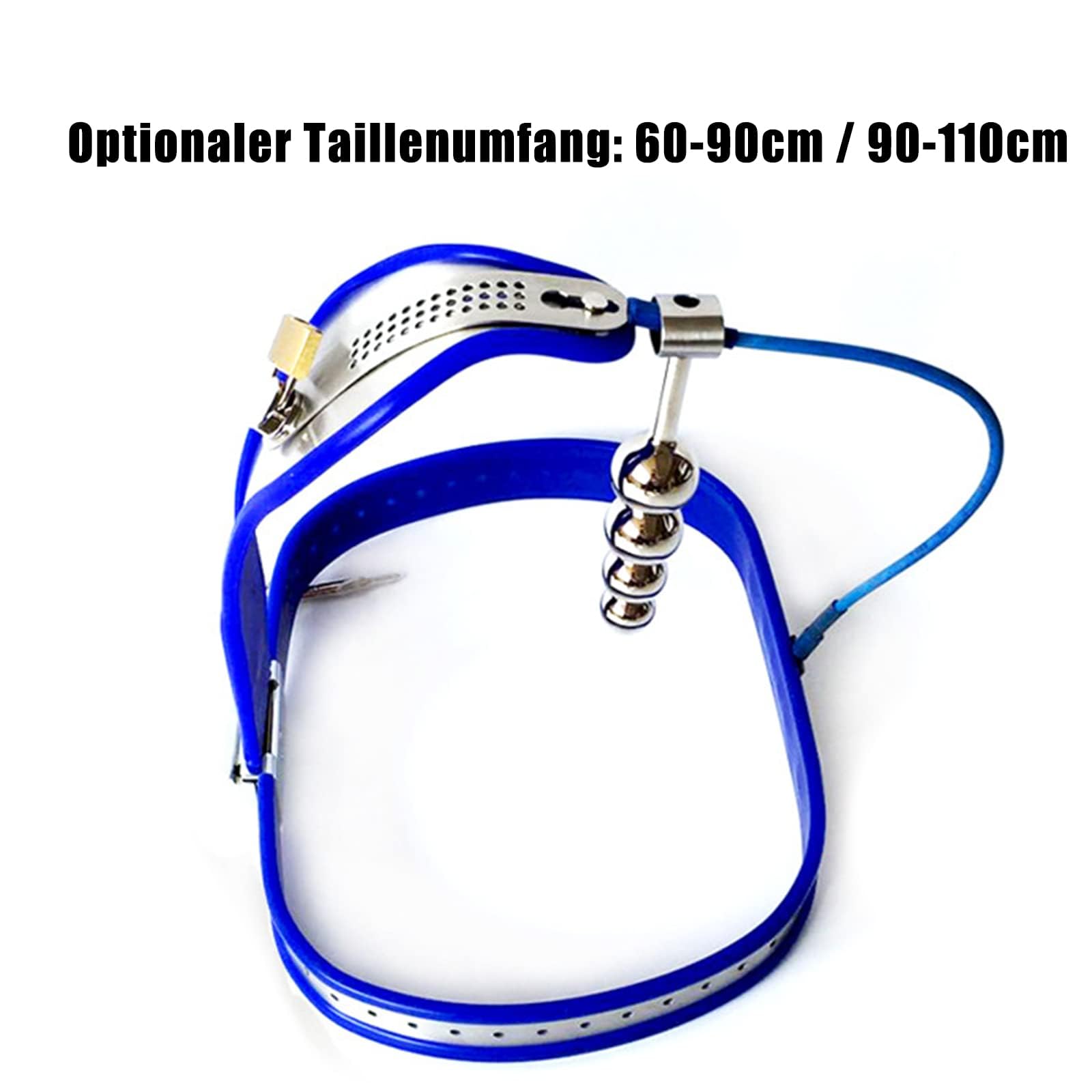 Cintura di castità per donne Dispositivo di castità sexy perizoma in acciaio inossidabile con plug anale Sfere anali Costumi erotici regolabili SM Giocattoli sessuali per donne Coppie(Normal60-90cm)