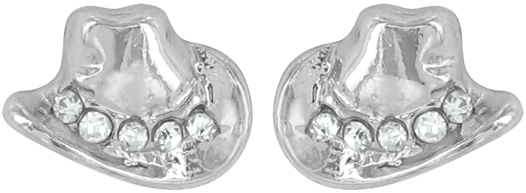 Cowgirl Glam Earrings with Western Hat Gift Box; Western Hat Earrings