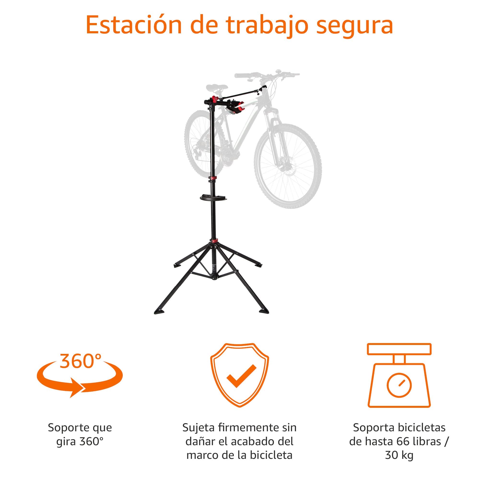 Ultrasport Bicicleta Asamblea Estar, Estable Bicicleta asamblea Estar, para Trabajos reparación Todos Modelos Bicicletas, Llave Bloqueo rápido no Pintura, Bandeja magnética Herramientas, máx. 30 kg