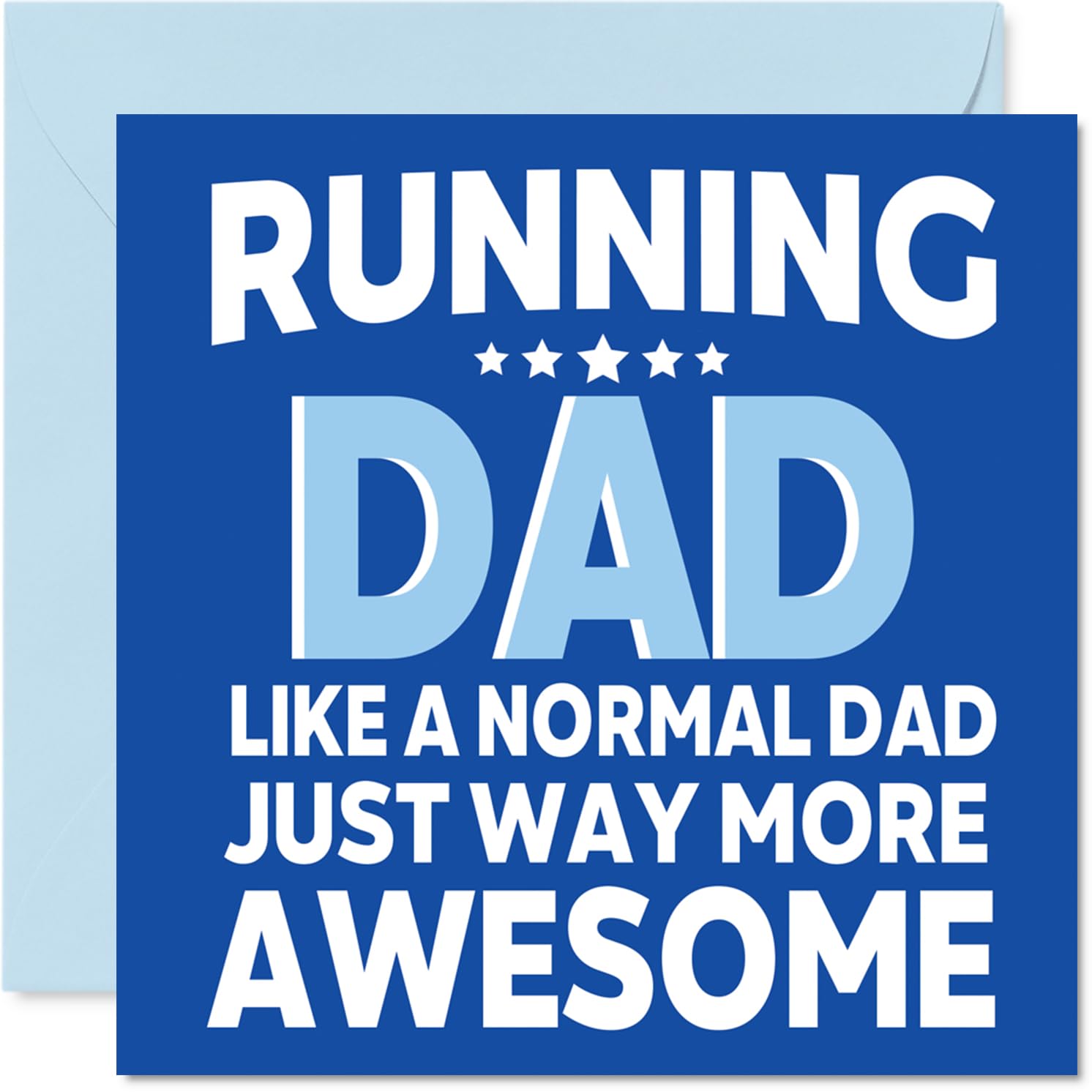 Running Birthday Card for Dad - Awesome Dad Sports - Happy Birthday Card for Men, 145mm Male Greeting Cards