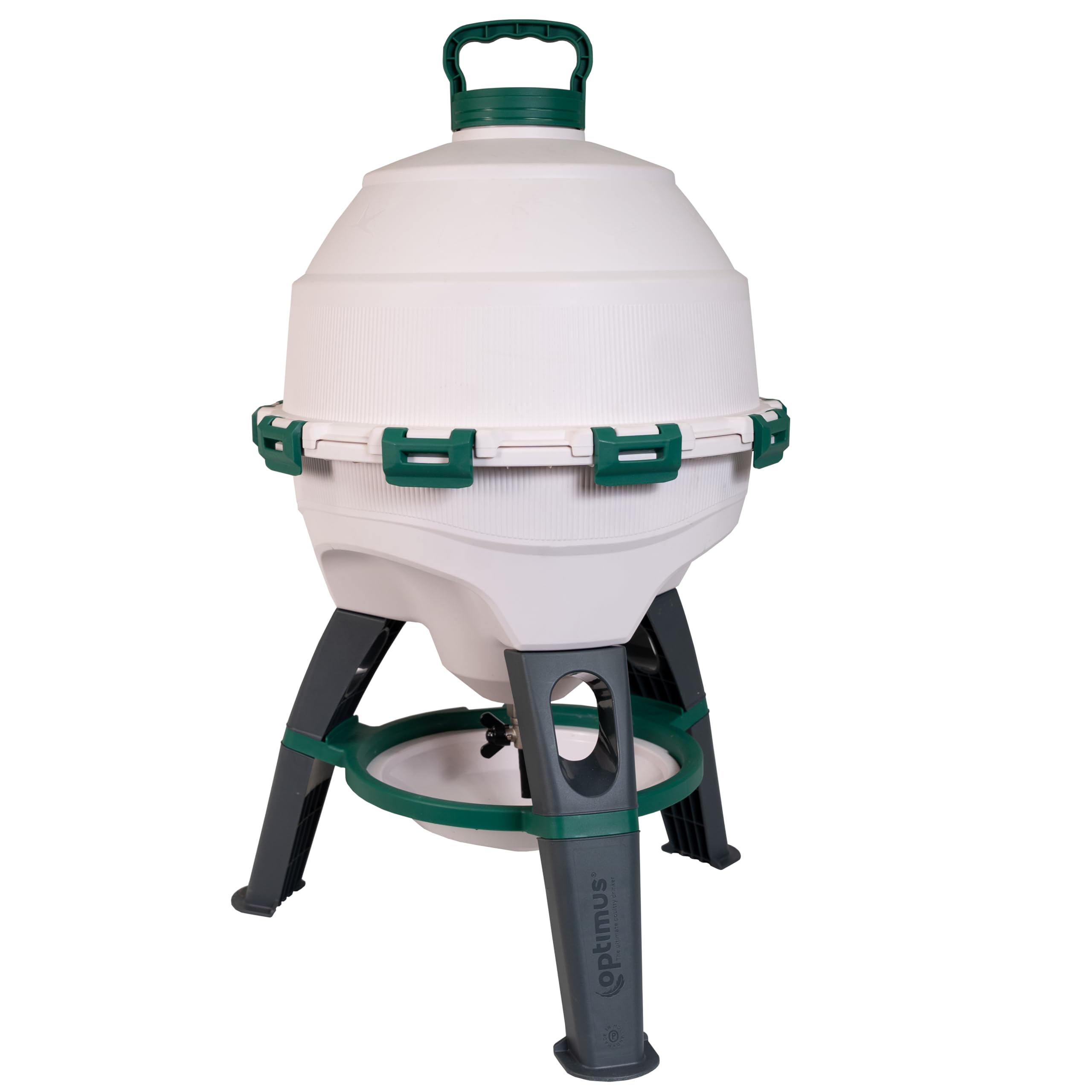 Bebedero para gallinas, pollos, patos | Capacidad 25 litros | Plástico antialgas | Fácil de limpiar | Nivel de agua ajustable