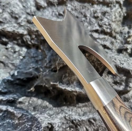 Machadinha Cabo De Madeira Super Afiado Cortar Carne Full Tang