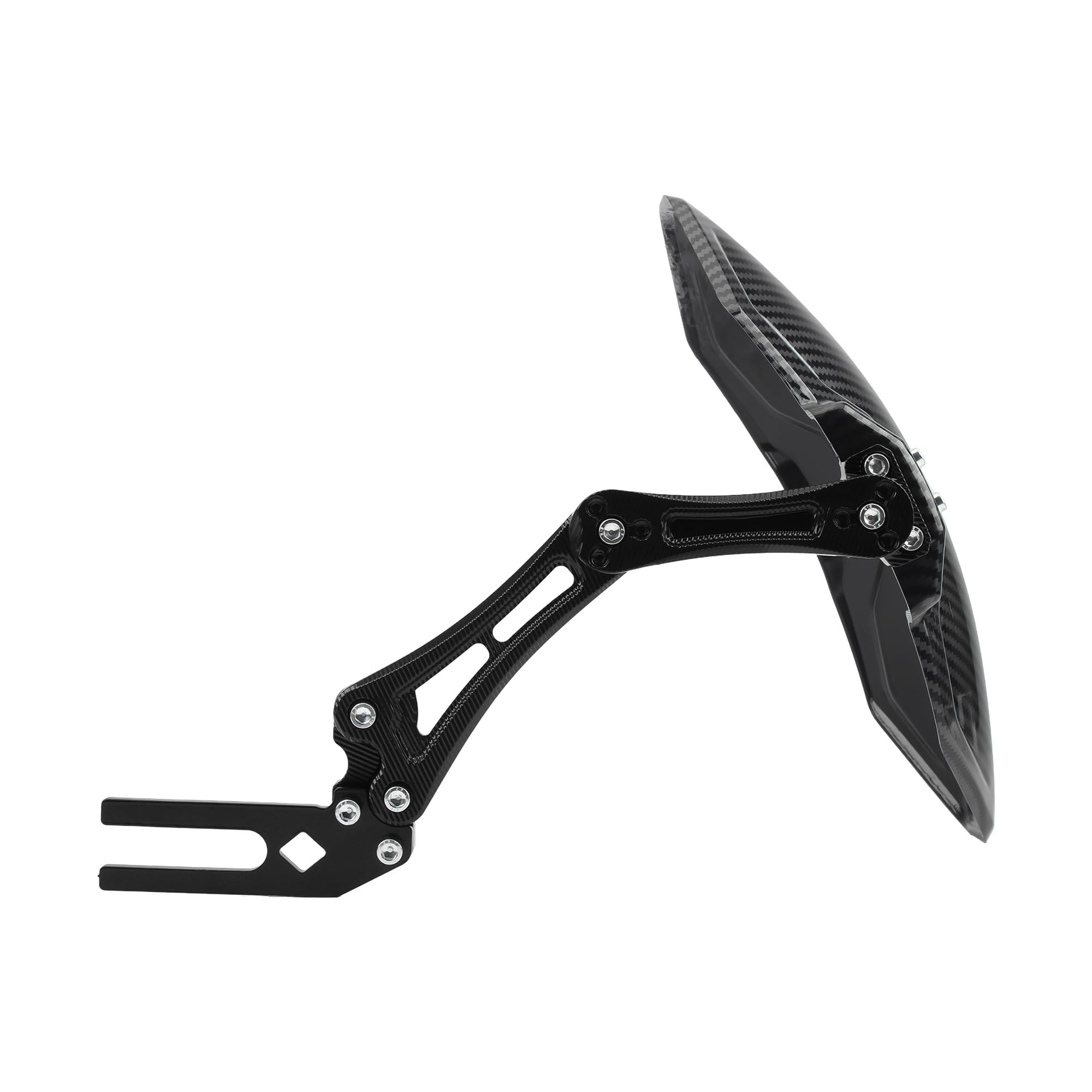 Garde-Boue De Garde-Boue De Roue Arrière en Fibre De Carbone Imitation Réglable for Moto Compatible avec Les Pièces Universelles De Cyclomoteur De Scooter De Vélo Électrique De Cafe Racer(Gold)