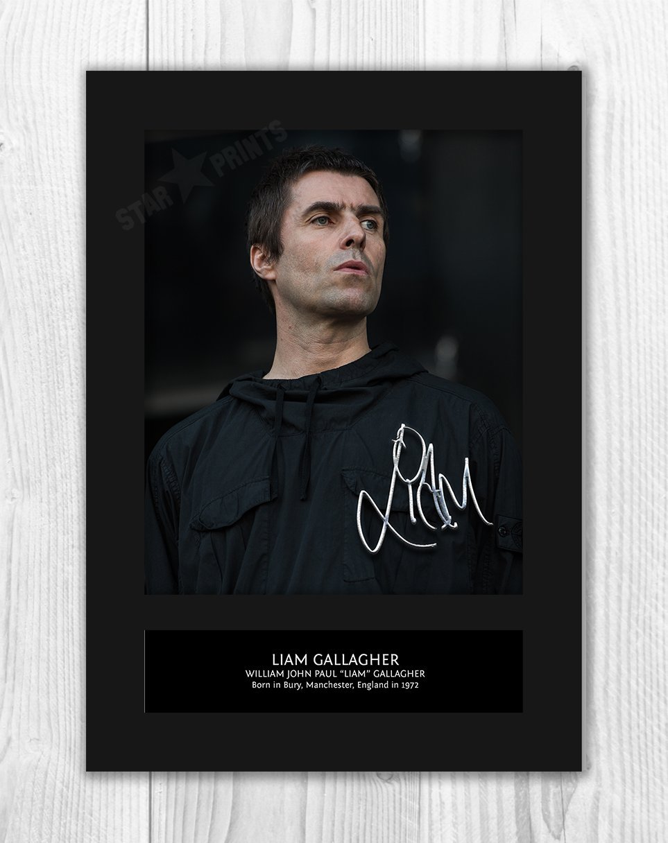 Liam Gallagher of Oasis Signed Picture - CharityStars Liam