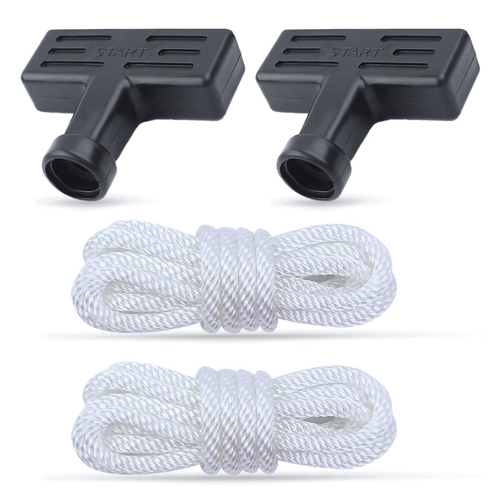 HAISHINE Corde de Démarreur à Rappel 1.3 Mètres 3,0 mm Corde Poignée de Démarrage pour Moteur de Débroussailleuse Tondeuse à Gaz