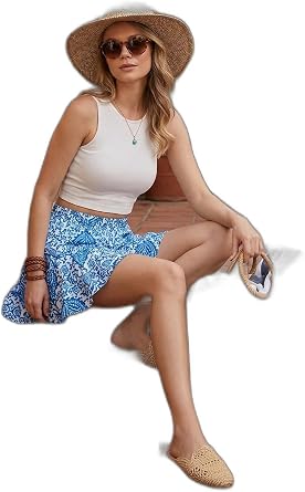 Lela Desenli Beli Lastikli Mini  ort Etek Bayan  ORT ETEK 5865118
