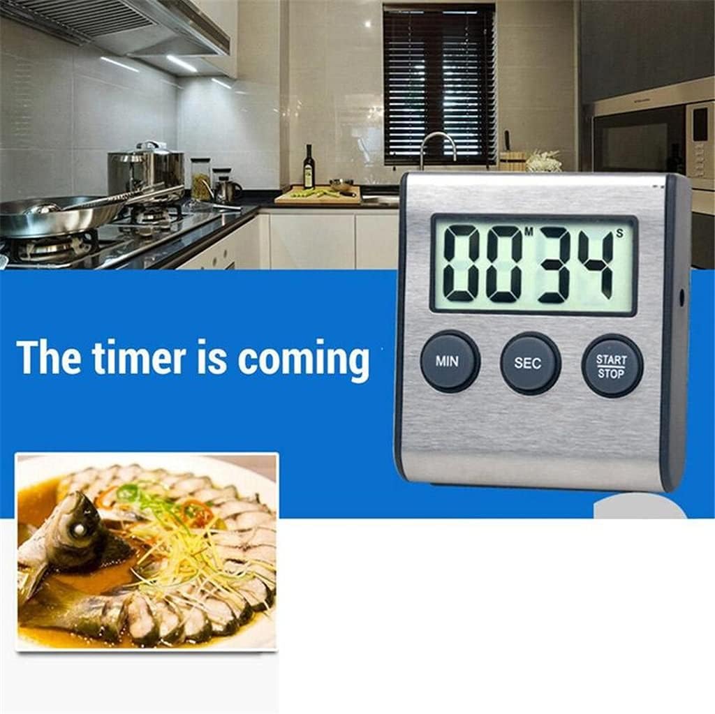 Kitchen Timer Digital Magnetic Chronometer LCD Screen Alarm Clock Cooking Count Up Countdown Stopwatch