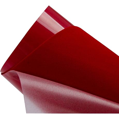 HOHOFILM Red Flock Heat Transfer Vinyl (HTV)