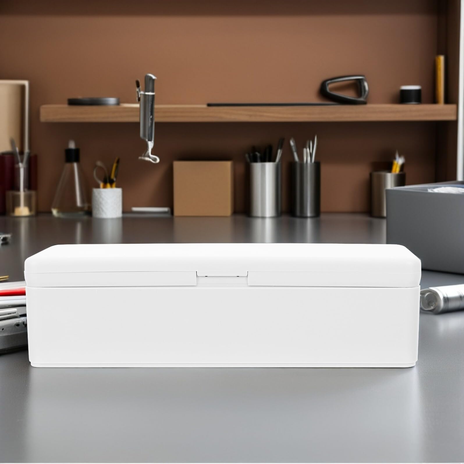 Caja de Almacenamiento de Baterías AA AAA y Pilas Botón, Organizador Portátil Transparente de Plástico Resistente Compartimentos Dobles, Estuche Compacto para Viajes y Uso