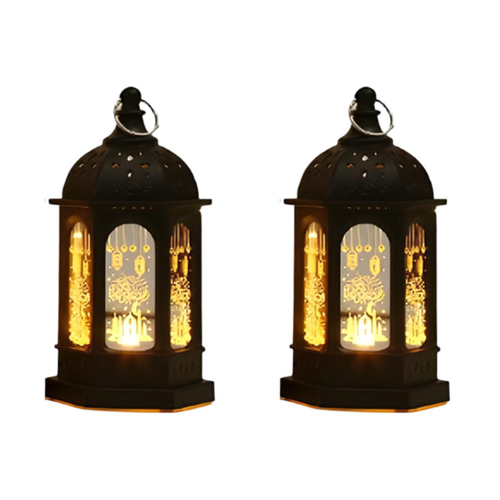 Kaeltsyn Cultural Celebration Light with Festive Designs for Seasonal Decor Tabletop Use White Eid Lamp