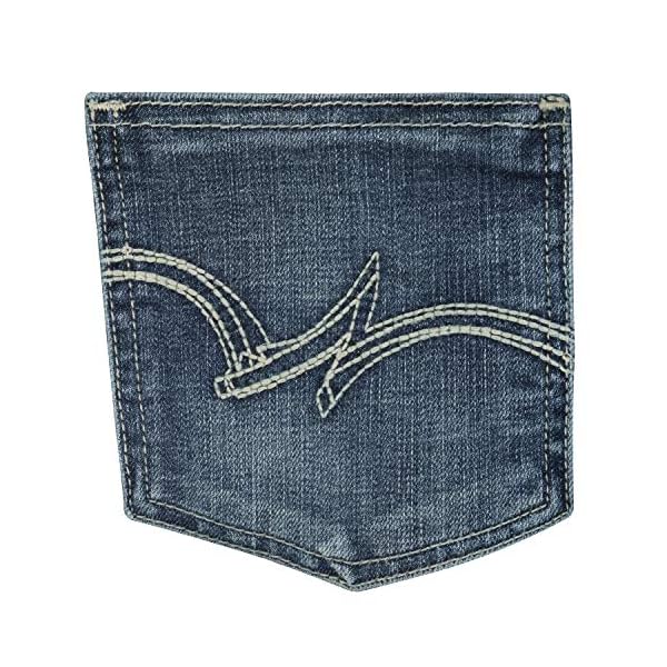 Wrangler womens Western Mid Rise Stretch Straight Leg Jeans, Dark Indigo, 11 1 US