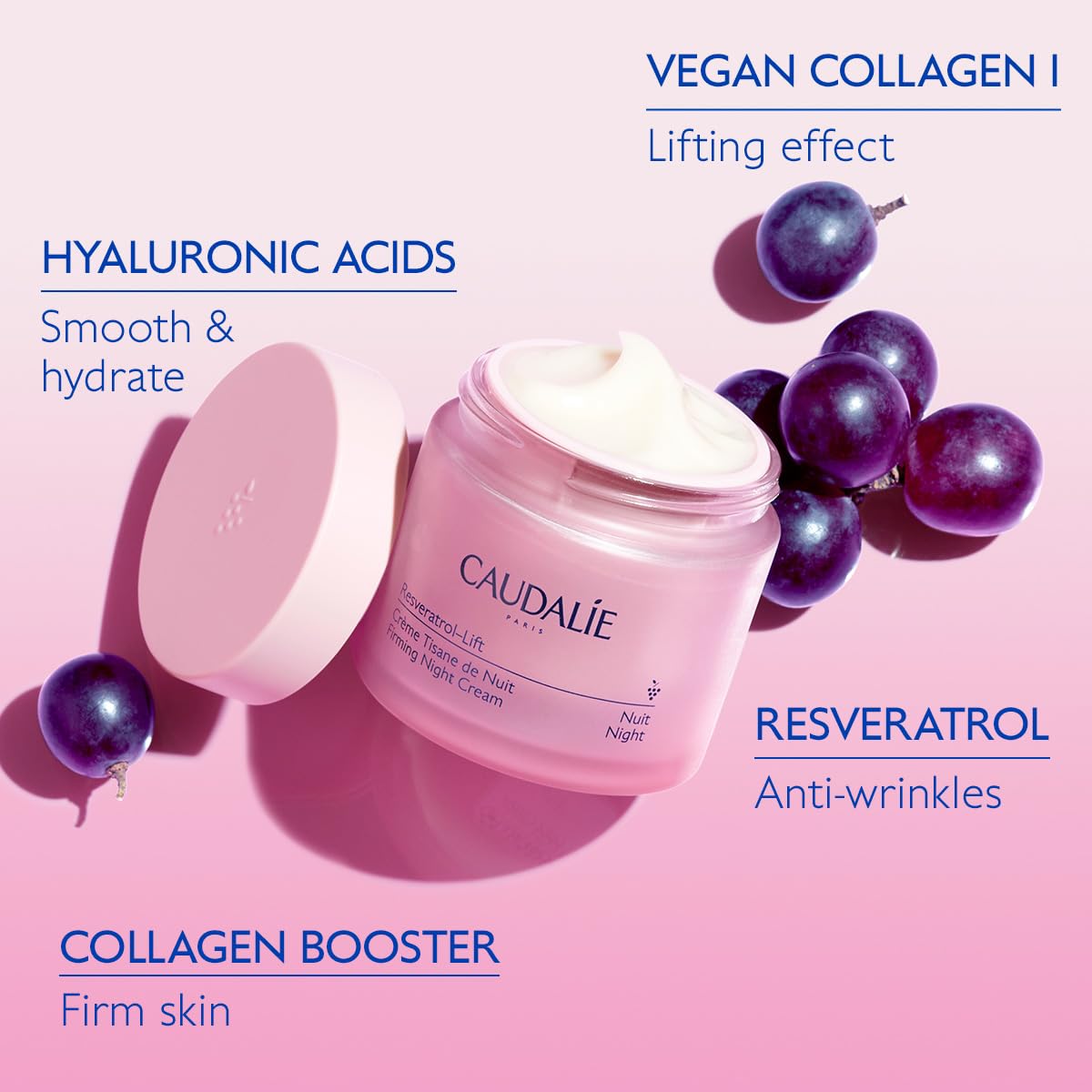 Caudalie Resveratrol-Lift Firming Night Cream - 50 mL, Pink, 50 ml (Pack of 1) - Image 4