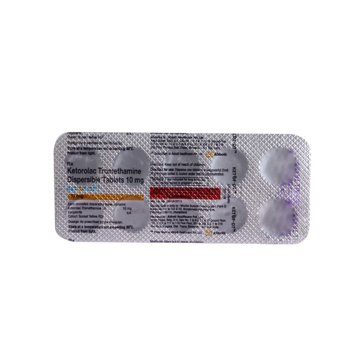 KETOF-DT 10mg - Strip of 10 Tablets